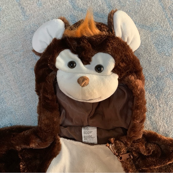 Brown and White Kids Monkey Costume - Picture 2 of 4
